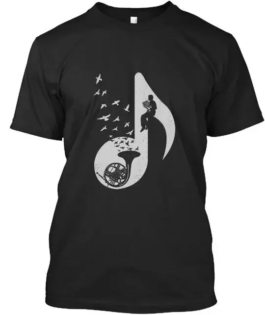 Musicals French Horn T-Shirt Made in the USA Size S to 5XL