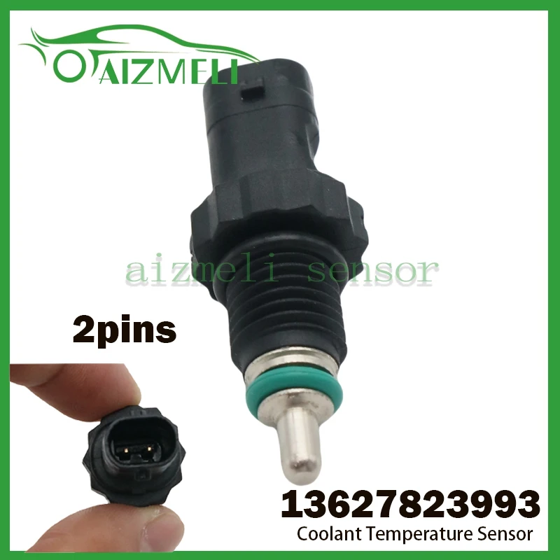 

13627823993 Датчик температуры охлаждающей жидкости, 2 контакта, высокое качество, новый для Audi R8 A7 A6 Q5 Q7 2.0L 3.0L 3.0L, запасные части для автомобилей