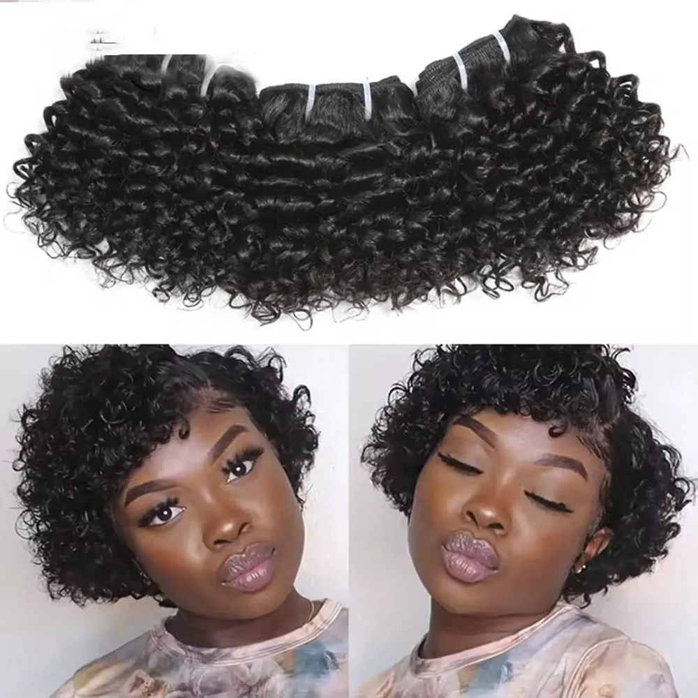 12A Mongolian Afro Kinky Curly Human Hair Bundles Deal Natural Humain Hair Deep Wave Curly Hair Weave Extensions Remy Human Hair