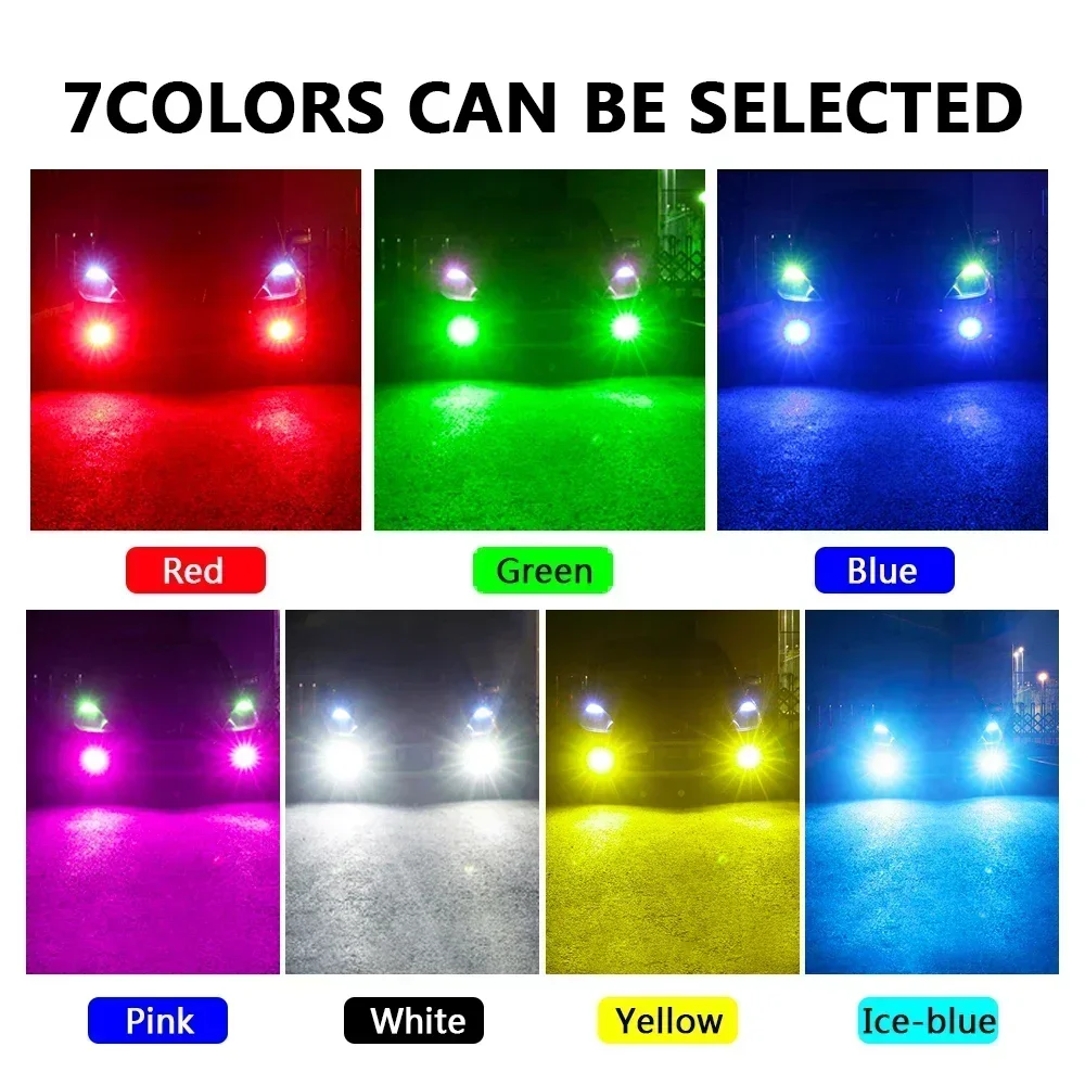 LED Fog Lights H11 H8 H4 H7 9005 9006 LED Bulbs 33SMD 5730 Car  DRL Extremely Bright 6000K White/Amber/Red/Blue/Pink/Green-2pcs