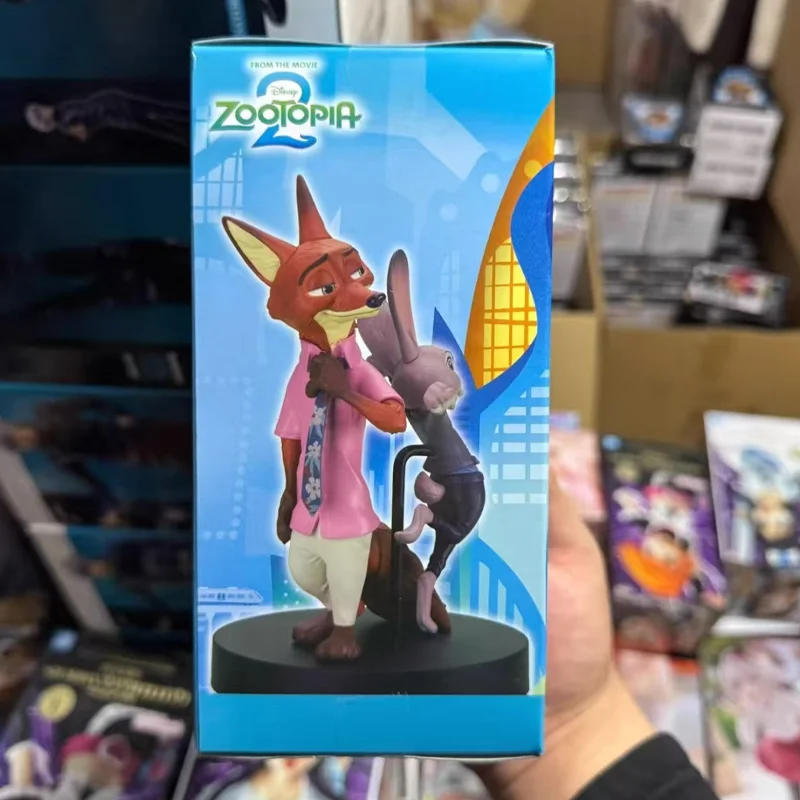 

in stock Original Genuine Zootopia Judy Hopps and Nick Wilde PVC about 15cm New and unopened Figure Model Kid Toy Gift