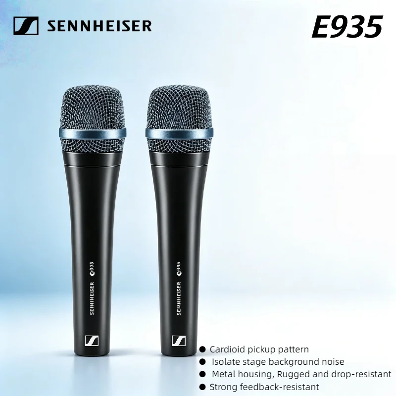 

Проводной динамический микрофон Sennheiser E935, профессиональный кардиоидный вокальный микрофон для сцены, живого пения, караоке, комплект из 2 шт.