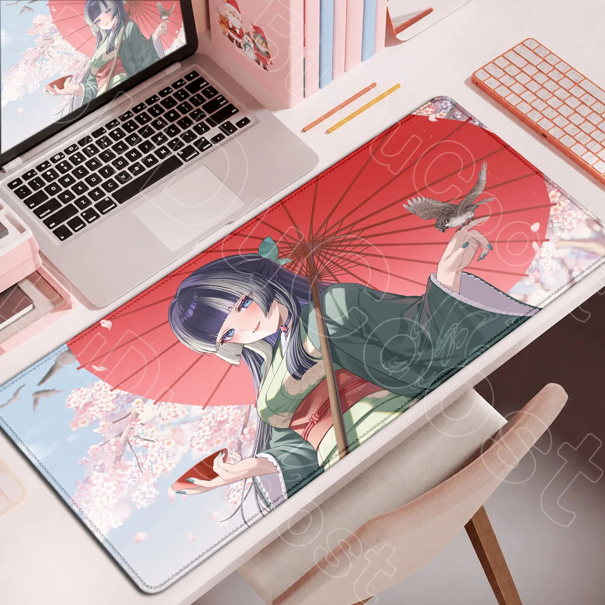 Hololive Cute Girl Juufuutei Raden Mauspad XXL E-Sport Gamer Schreibtischunterlage Große Anime HD-Druck Dekorationsmatte – Detail 17