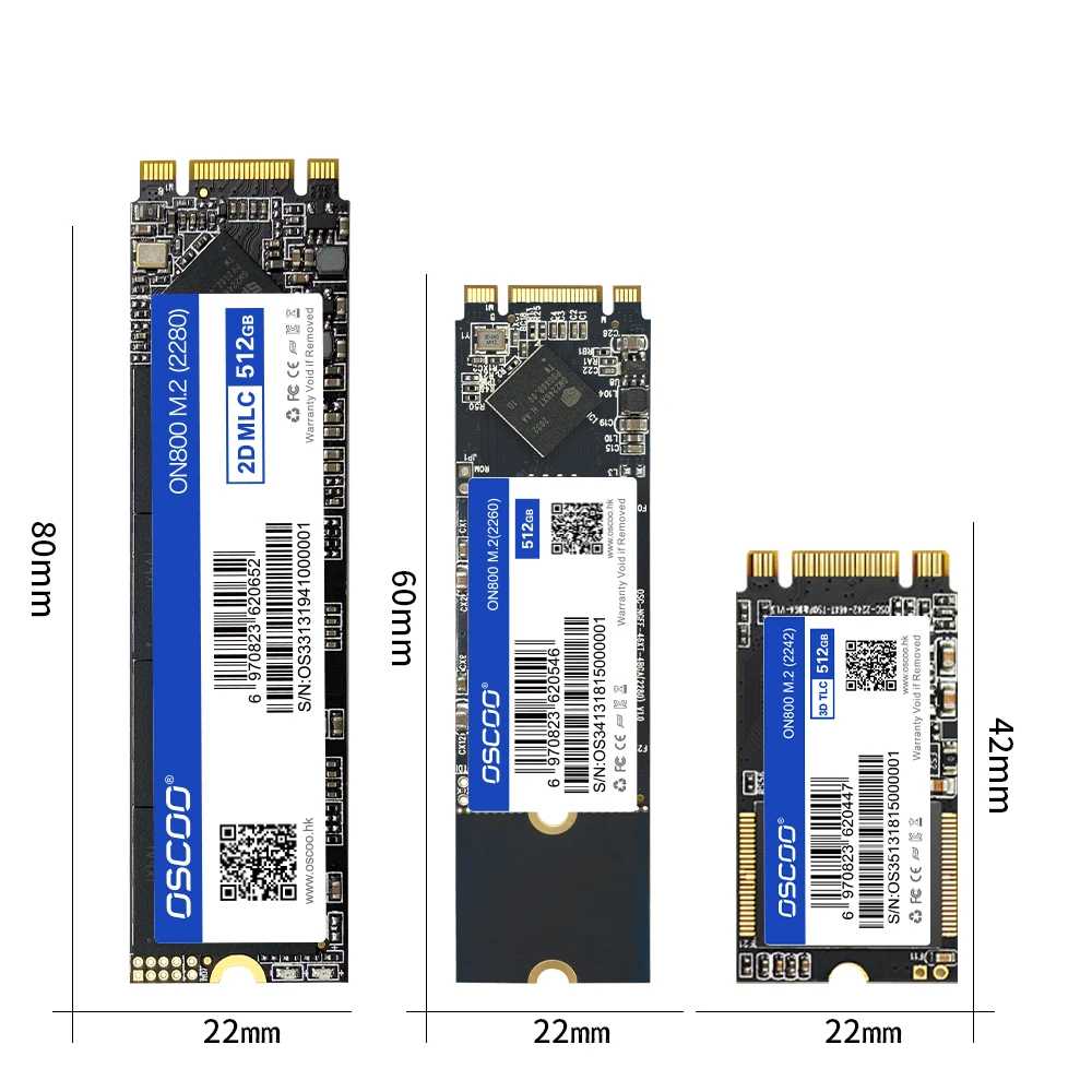 Твердотельный накопитель OSCOO SSD SATA M2, 1 ТБ, 512 ГБ, 256 ГБ, 128 ГБ, жесткий диск M.2NGFF, Твердотельный накопитель 2242, 2280, жесткий диск