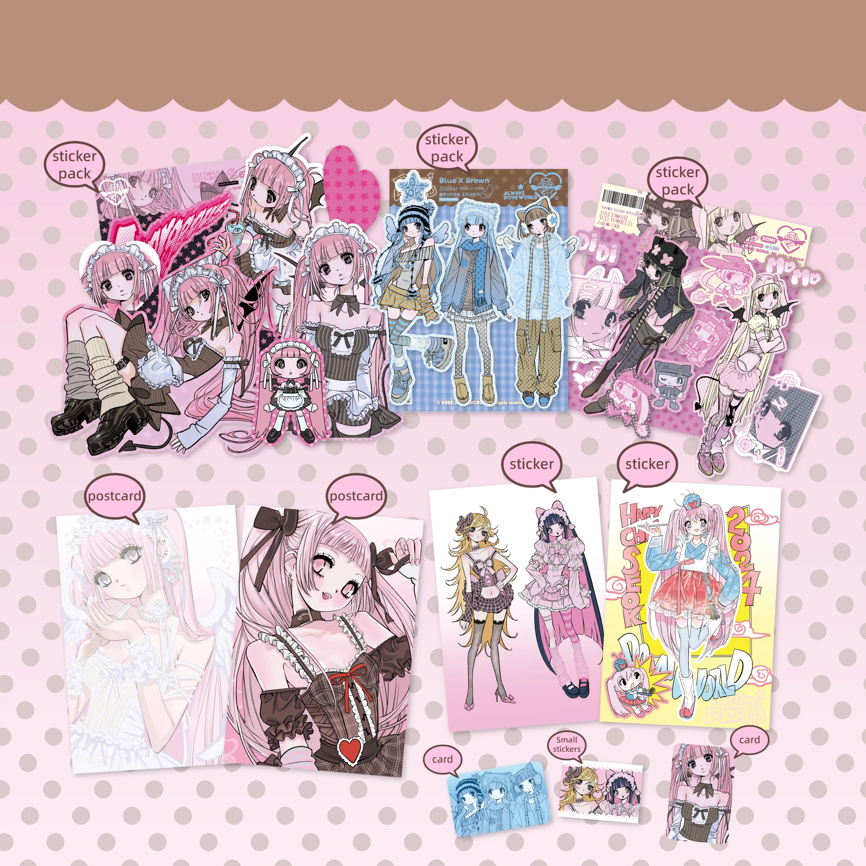 

1/10 Pcs Domi Sticker Pack - New Edition Korean Girl Pop DIY Phone Sticker & Journal Decoration Materials