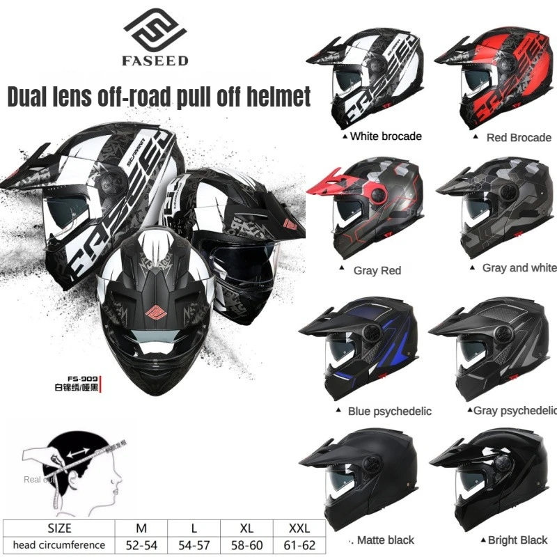 Motocross Helmets Off Road Motorcycle Motocicleta Capacete Casco Cross Helmet motorcycle helmet Full face Double lens helmet