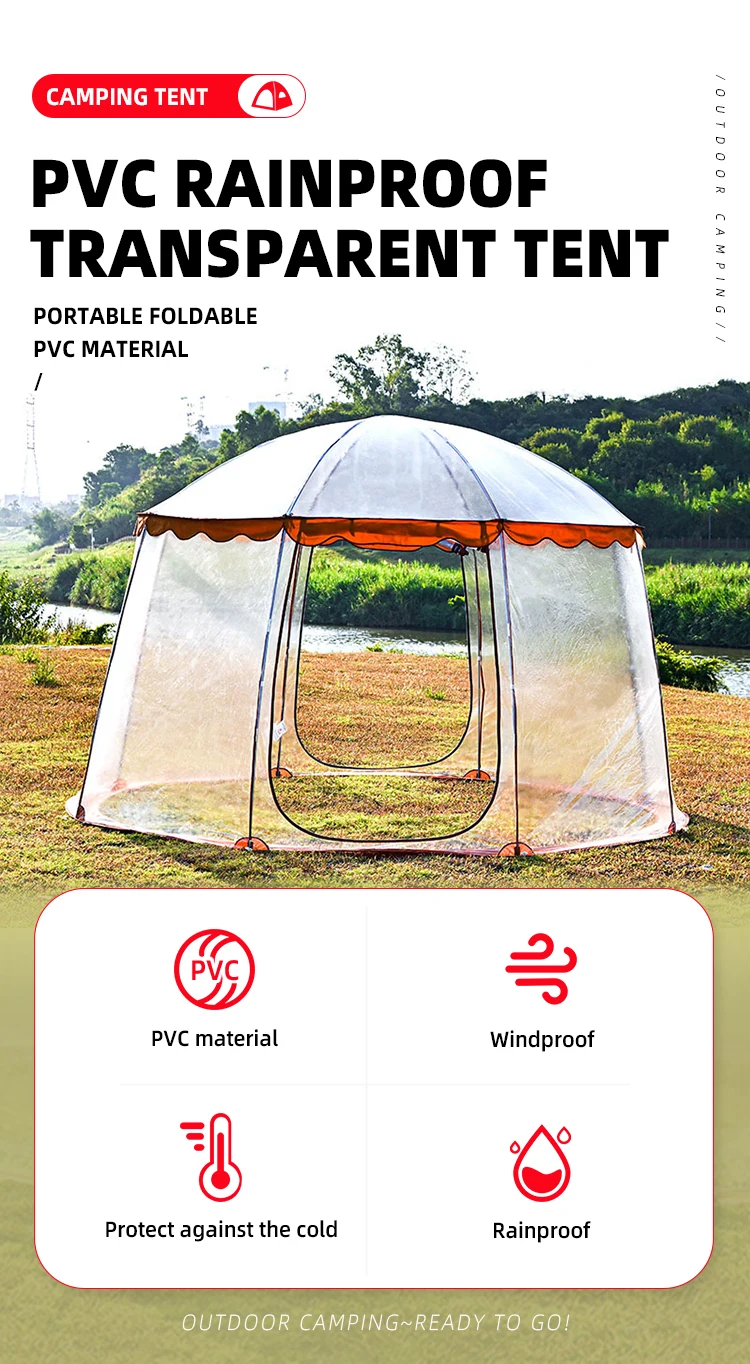 Portable New Material  Party 3X6 Pvc Tents Camping Outdoor Heavy Duty Ball Tent Glamping Family Beach Outdoor Party Tents