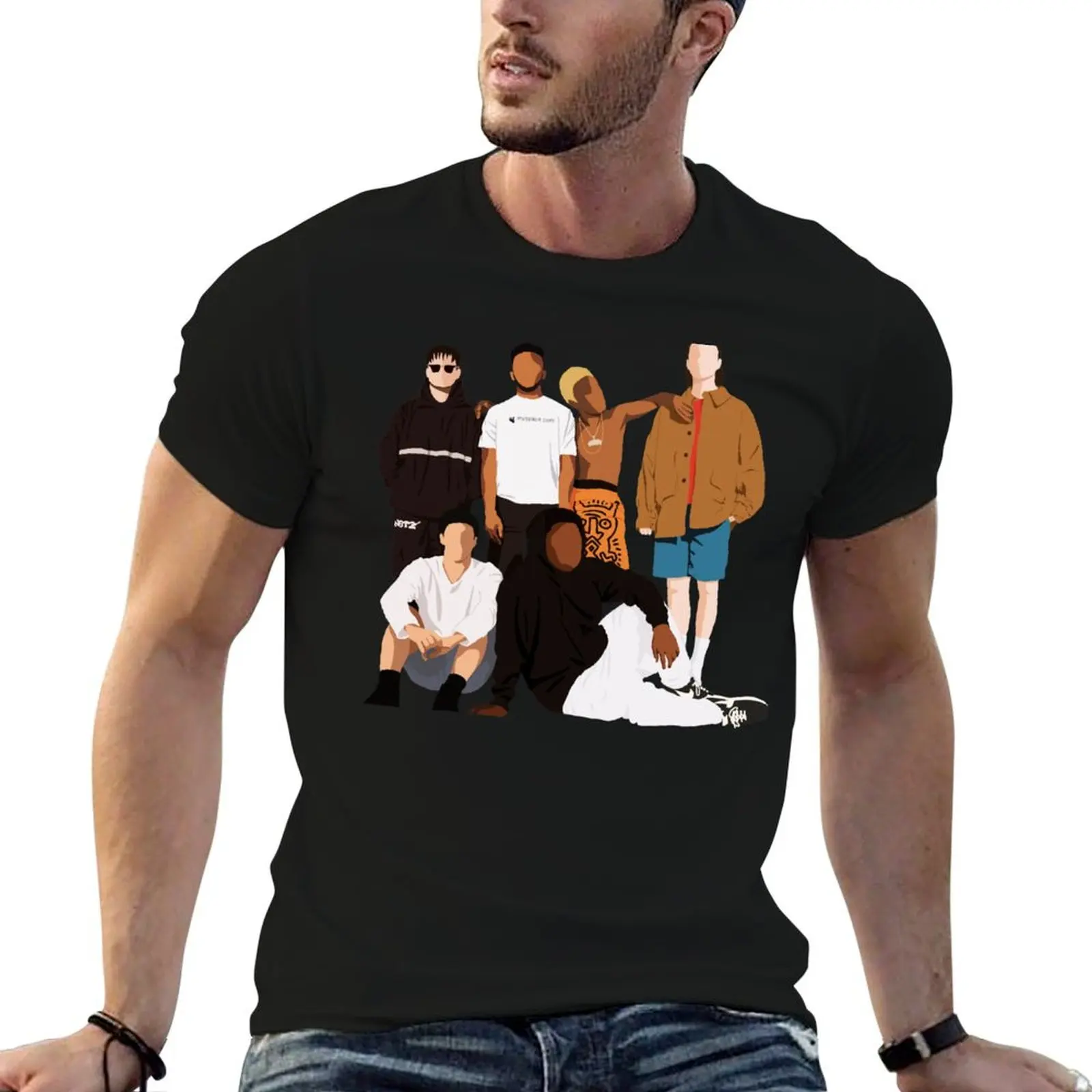 

BROCKHAMPTON group photo T-Shirt hippie clothes plus size clothes Aesthetic clothing tops shirts men graphic