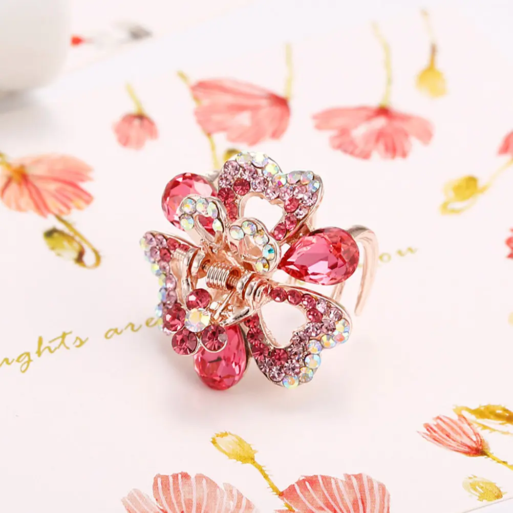 

Набор из 4 модных заколок-крабов с кристаллами, минималистичный дизайн, для женщин и девушек, для фиксации челки и непослушных прядей, на любой случай