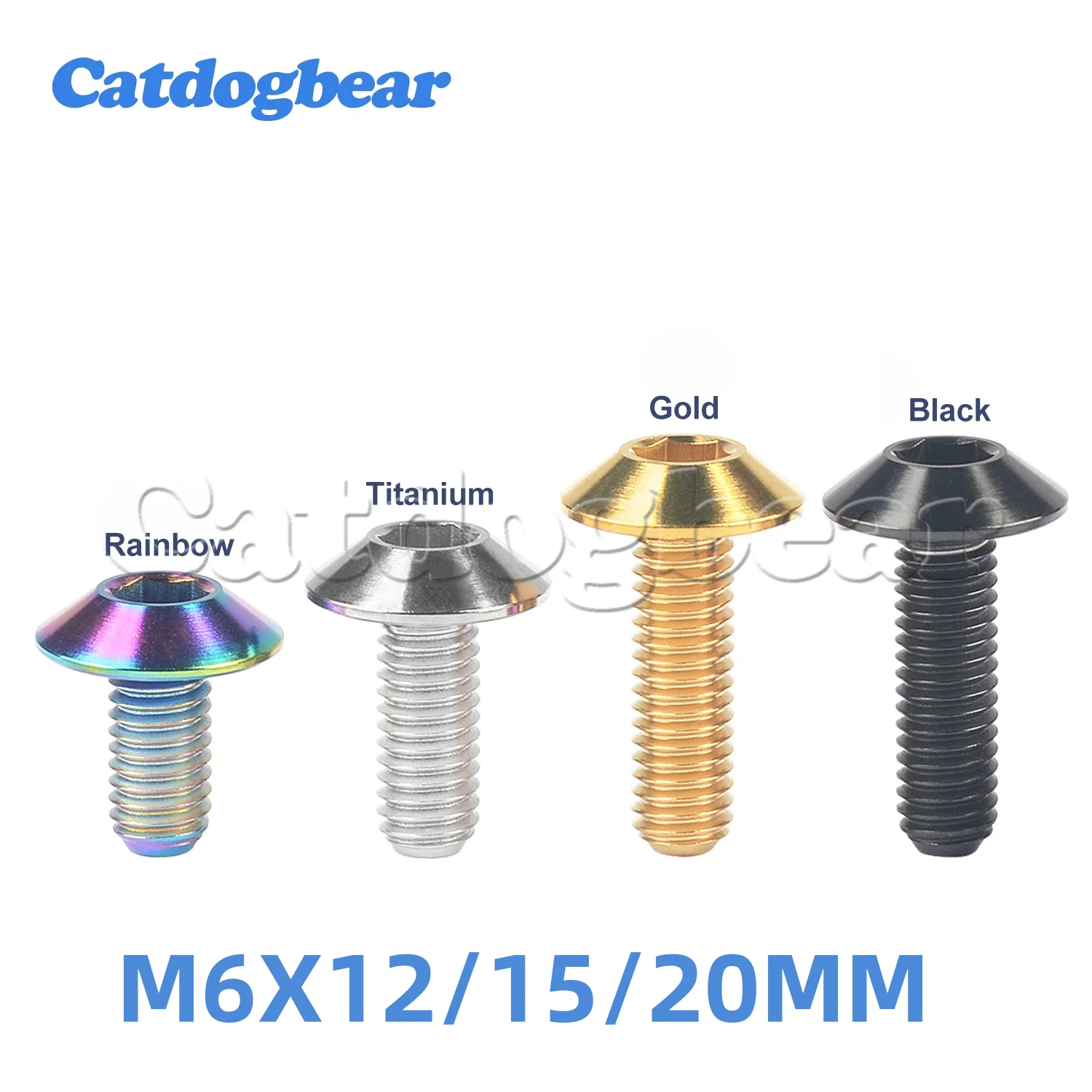 Catdogbear M6x12 15 20mm Titanium Bolts Umbrella Head Screw for Bicycle Motor  Hexagon Socket Screws