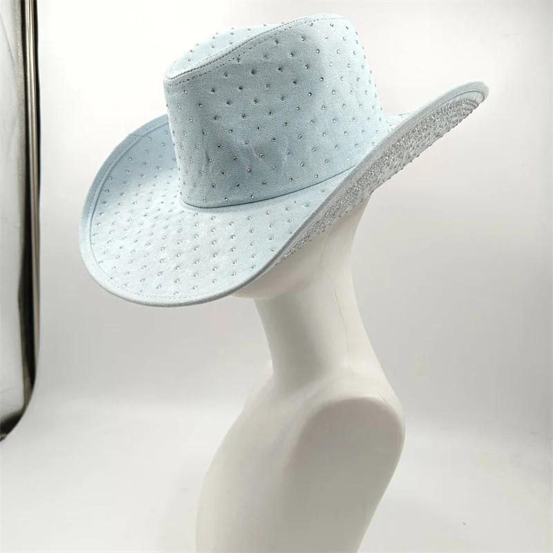 Cowboy Series Western style Cowboy Women's Hat Men's Retro Men's Panama Cowboy Jazz Hat Men's Hat Water Diamond Sombrero Hombre image 3