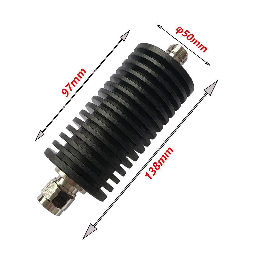 RF Accessories Frequency DC-3GHz 4GHz 50W N JK Coaxial Fixed RF Attenuator 1-40DB Fixed Coaxial Attenuation