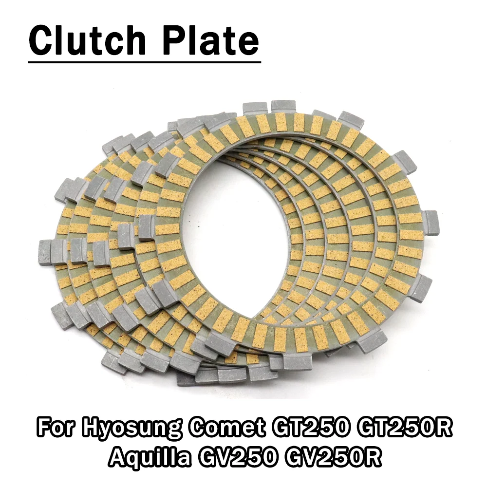 Kit de Discos de Embrague para Motocicletas Hyosung Comet GT250 GT250R GT 250 R Aquilla GV250 GV250R GV 250 R 250R