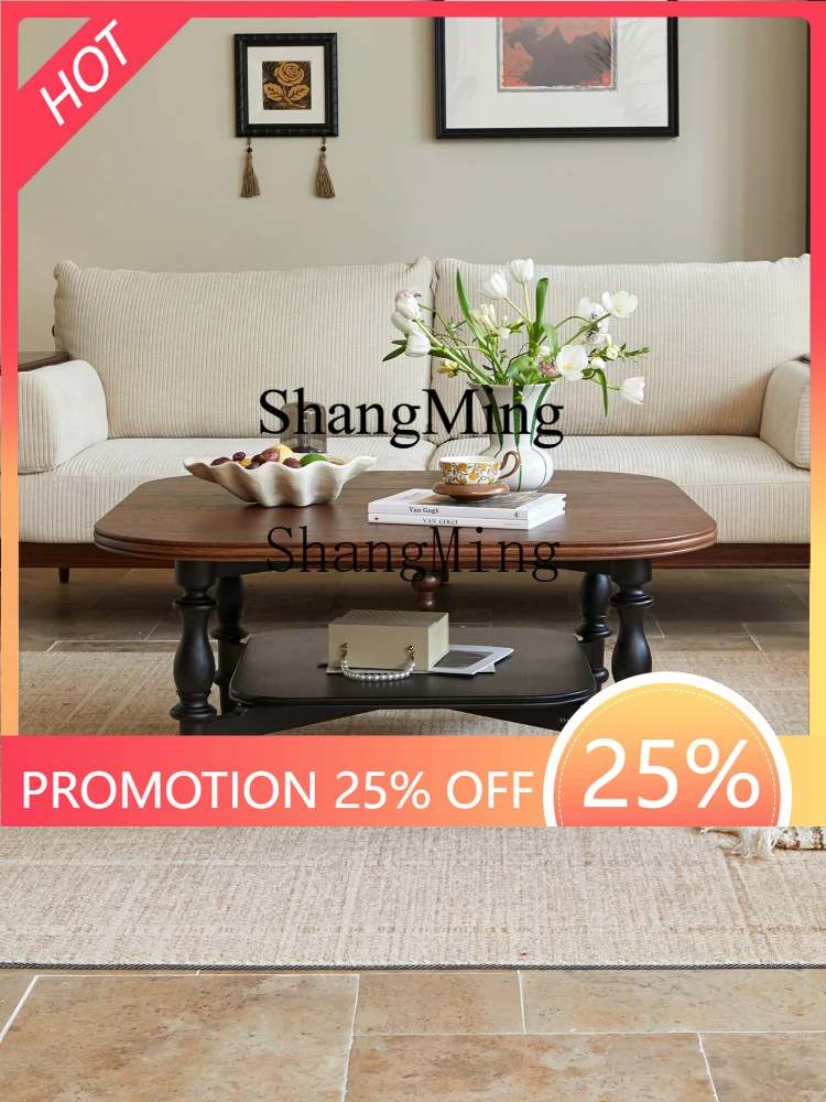 

ZYY household high sense solid wood coffee low table small apartment living room household tea table tea