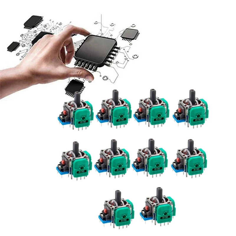 RISE-10Pcs para ps5 hall joystick eletromagnético para ps5 console de jogo 3d hall joystick sensor potenciômetro