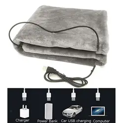 USB Heated Shawl Wearable Electric Blanket Multifunctional Portable Flannel Blanket for Travel Home Office Use, Light Grey,