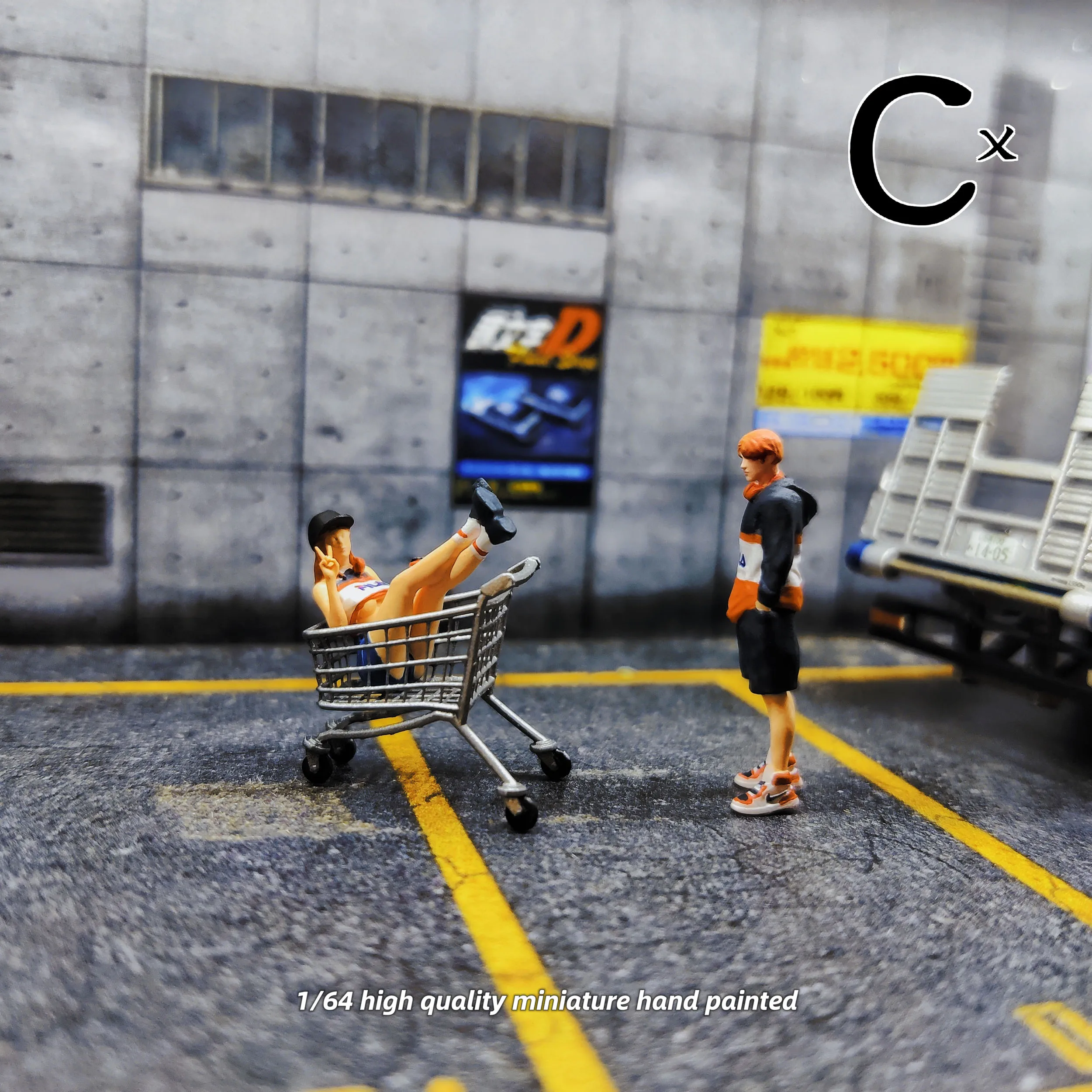 

Cx 1/64 Scale Figurines Model Shopping Couple Duo Collection Miniature Hand-painted