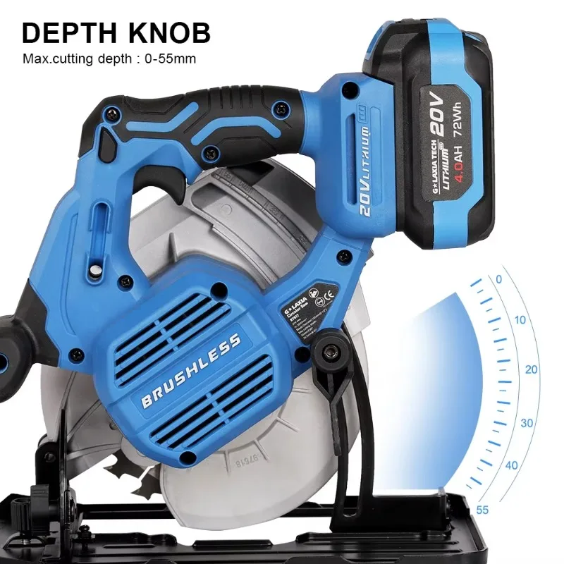 Cordless Circular Saw Hand Held Portable Li-lon Power Tools Professional Wood Cutting Saw Woodworking Machine With Battery