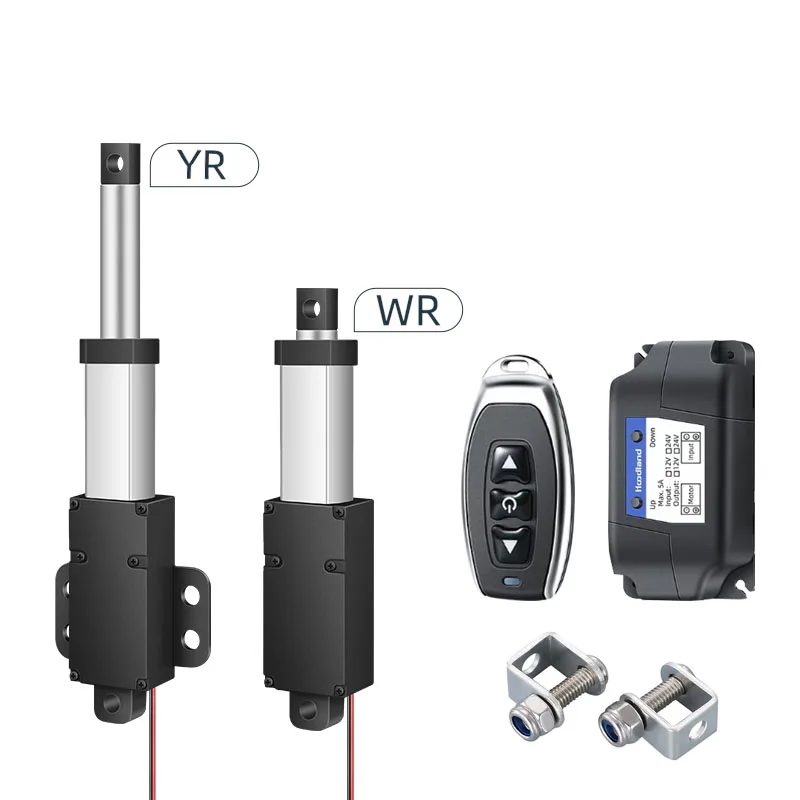 IP65-Schutz, kleiner Linearantrieb, Hub 30/ 50/100/150/200 mm, Länge, Geschwindigkeit 150 mm/s, Elektromotor mit kabelloser Steuerung
