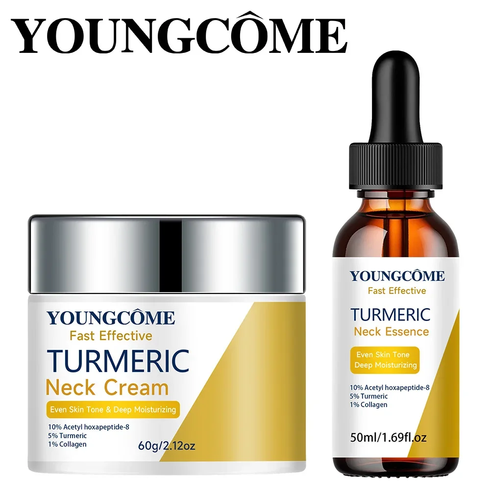 YOUNGCOME Curcuma Neck Cream Essence Combination Suit Tighten Skin Dilute Melanin Smooth Skin Condition Condition Fade Fine Line