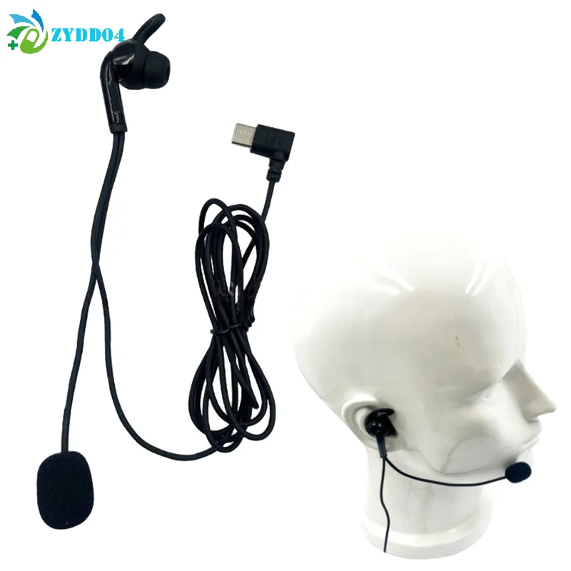

●1Pcs For V6 Pro V4C Plus Q8 F6 V7 Judge Ear Intercom Headset Type-C USB-C Interface Referee In-Ear Earphones