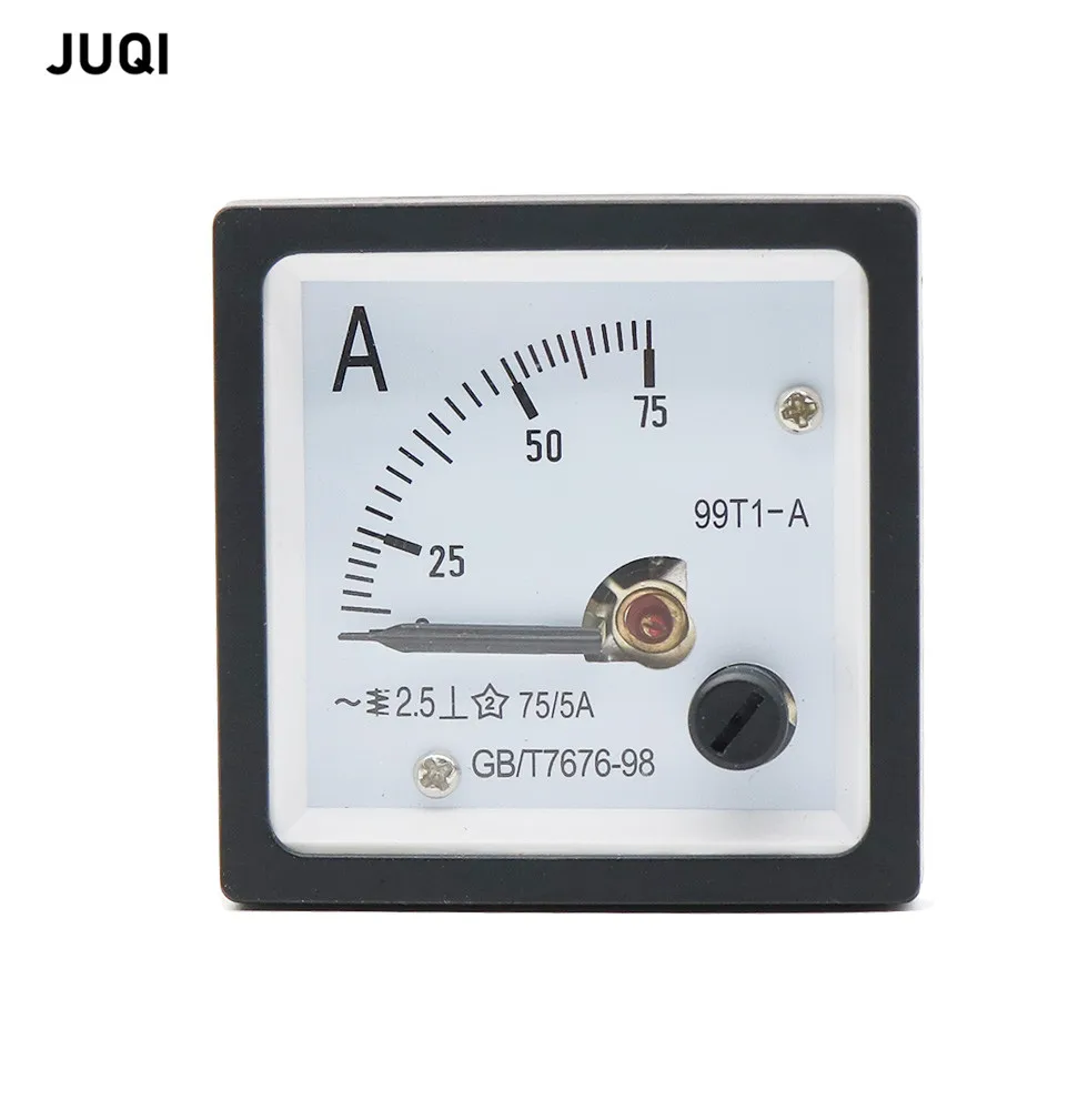 99T1-A Pointer type AC Ampere Meter  30A  50A 75A 100A 150A 200A 250A 300A Range Analog Ampere Gauge Panel 48x48mm