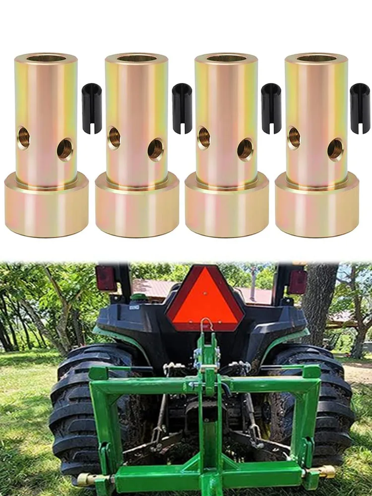 2 Pairs Quick Hitch Adapter Bushings  for Category I 3-Point Tractors Use with Quick Hitch System, Heavy Duty Steel