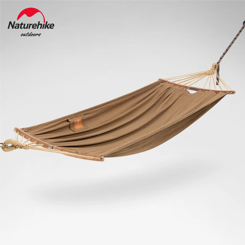 

Naturehike-Detachable Folding Canvas Hammock, Portable, Outdoor, Camping, Hiking, Widening, Double Swing