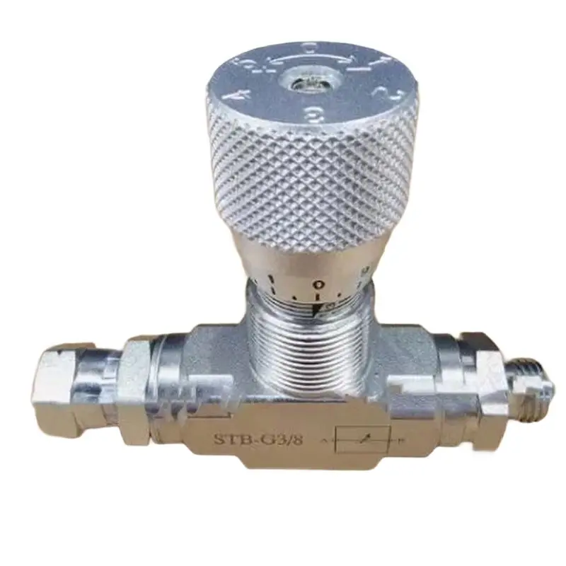 B52C Flow Control Bidirectional Hydraulic Restrictor Valve STB-G3/8 With L08 Connector 1PCS
