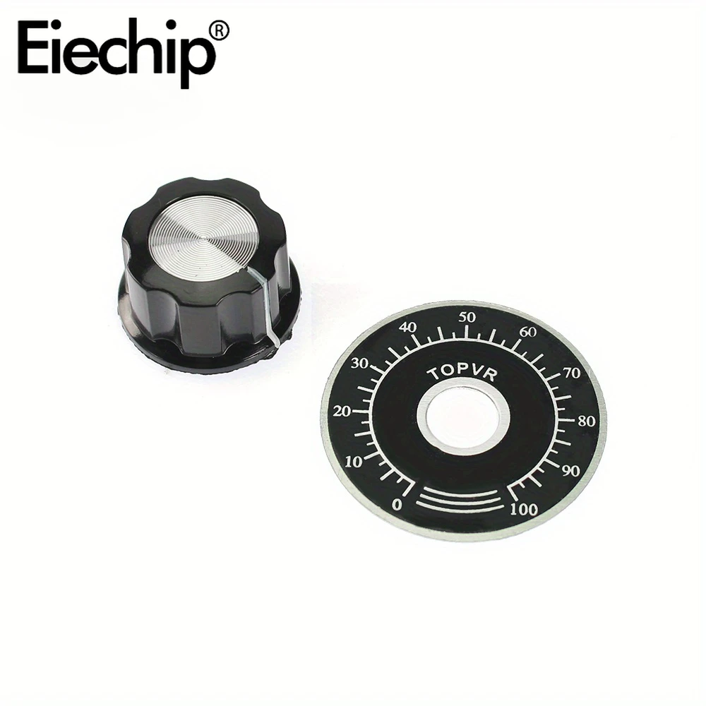 1 Set MF-A03 Rotary Knob - 6.4MM Shaft with Scale Plate Sheet Scale Digital for WTH118 RV24YN20S  3590S Potentiometers