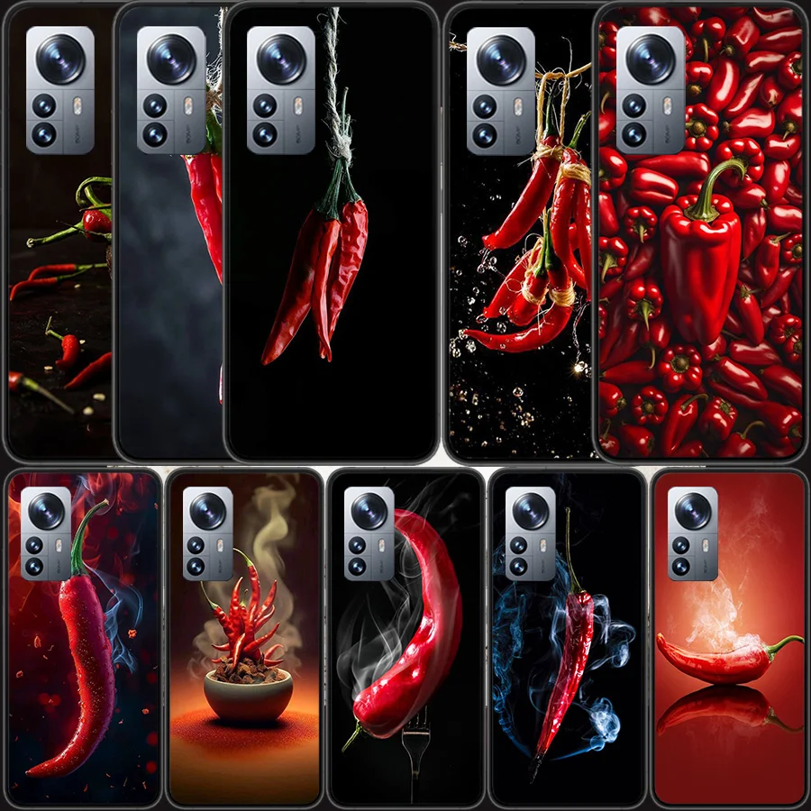 Taste The Flavor of Chili Peppers Phone Case For Xiaomi Mi 14 13 12 11T 10T 12T Pro 12X 11i 11 Ultra 10 Lite 5G 9 8 6X 5X A1 A2