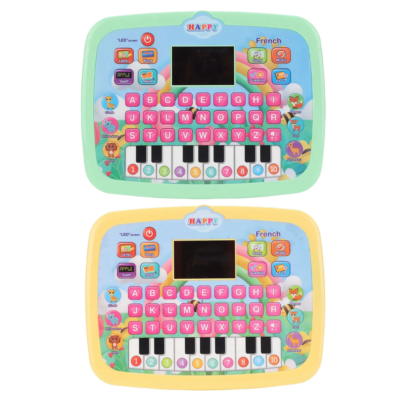 Tablet Educacional para Crianças com Tela LED, Aprendizado de Alfabeto, Números e Histórias, Brinquedo Educativo