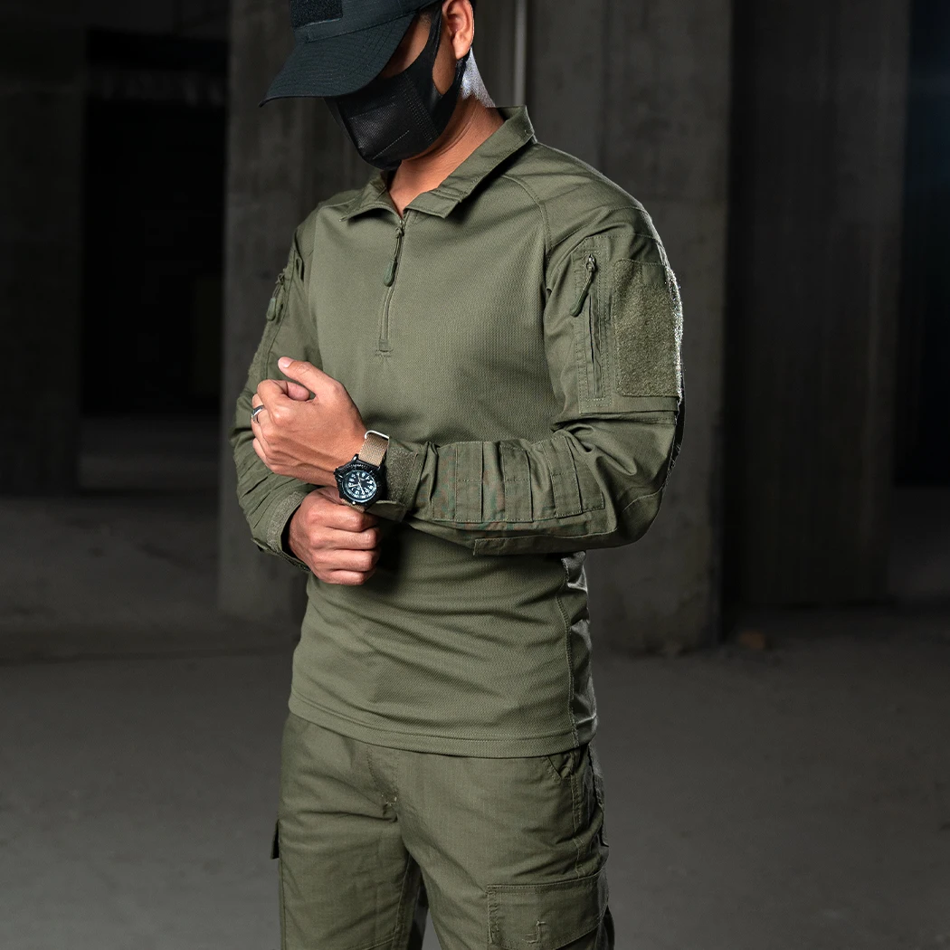 IDOGEAR التكتيكية UFS موحدة الصيد القتالية في الهواء الطلق مقاومة مطاطا واجب قميص وبنطلون مع وسادات الكوع/الركبة 3006 #6