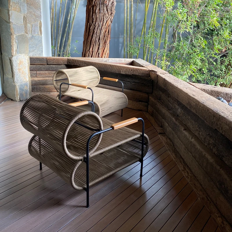 

Outdoor sofa combination rattan sofa outdoor patio waterproof rattan sofa rattan