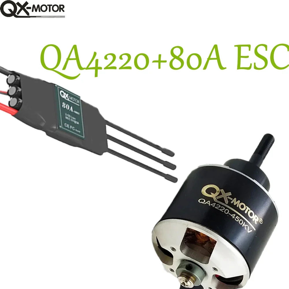 QX-MOTOR QA4220 450/580/650/720/800kv  Brushless Motor  QX 80A ESC For Remote Control Toy Parts