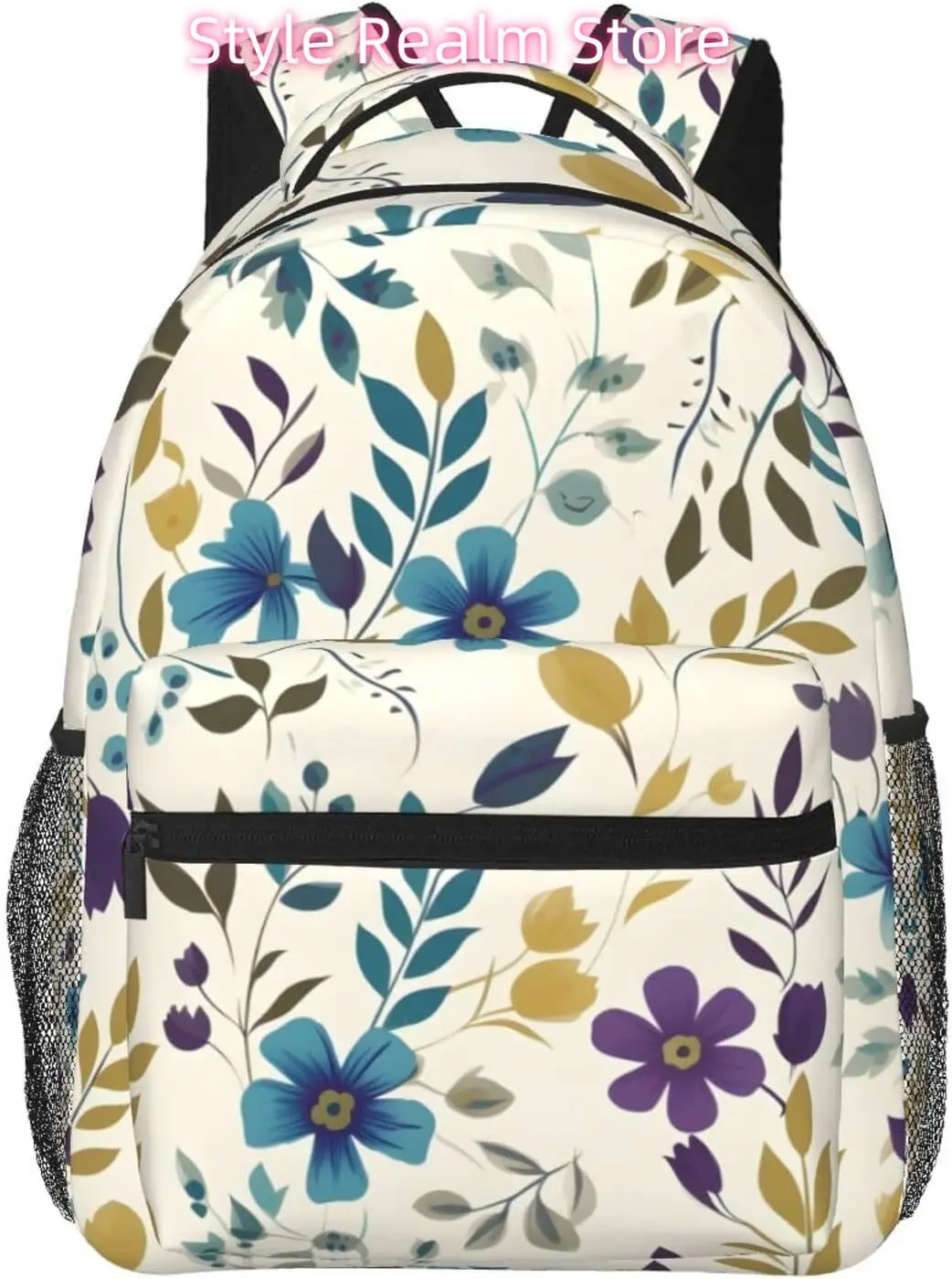

laptop bag back to school Funny Vintage Flower Lightweight Laptop Backpack Lightweight Multipurpose Travel Casual Daypack Unisex