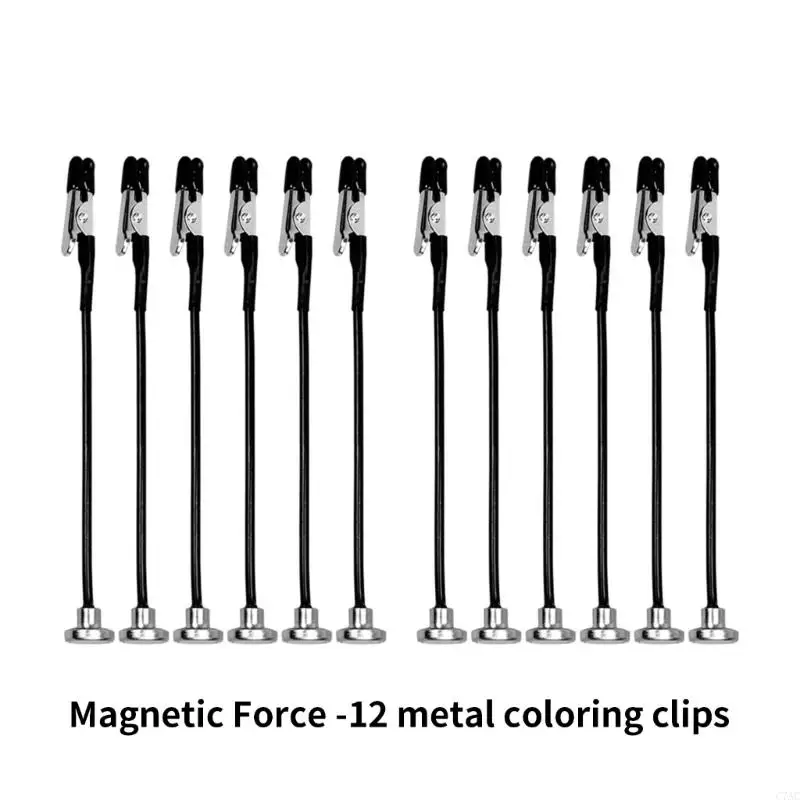 10pcs مقطع التماسيح المرن المغناطيسي لنموذج DIY واللوحة الحرفية C7AC