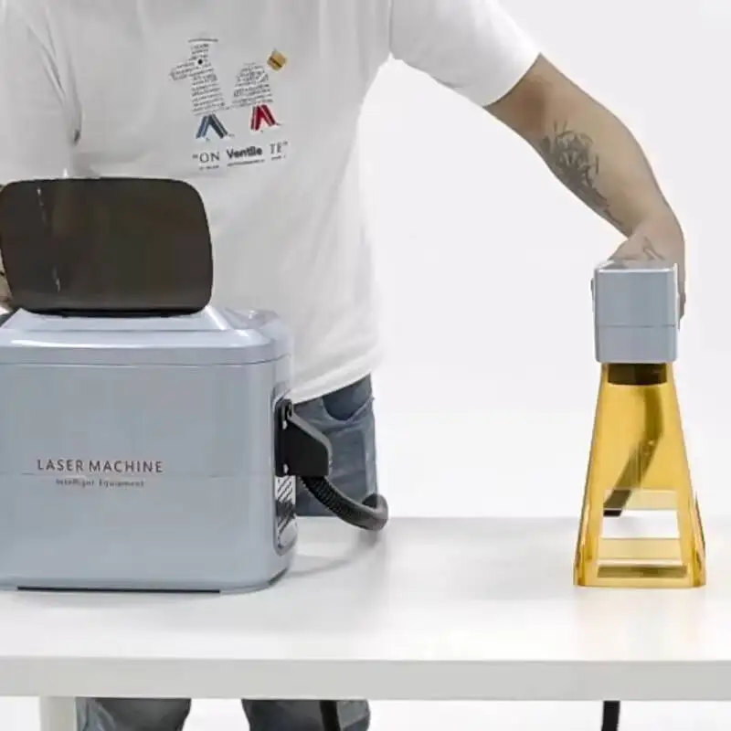 Small Handheld Laser Marking Machine 20W 30W 50W DIY Paint Writing Engrave AI DXF New