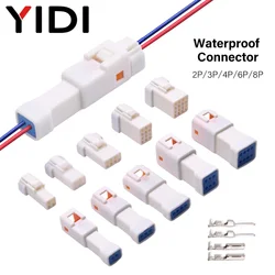 10 Sets Micro Male Female JWPF JST 2/3/4/6/8 Pin Automotive Snap Connector Waterproof Housing Wire Plugs Socket With Terminals