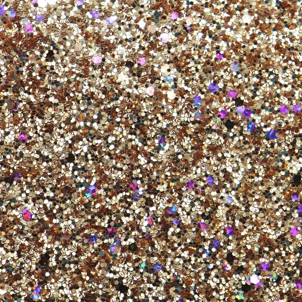 Rose Gold Chunky Glitter Fabric Soft Backing Faux Leather For Bows Handbags Decoration Craft AY142