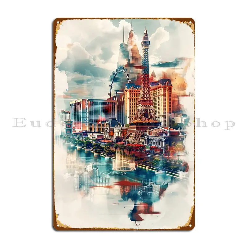 Las Vegas Symphony High Roller And Casinos Metal Sign Poster Pub Personalized Designing Club Tin Sign Poster