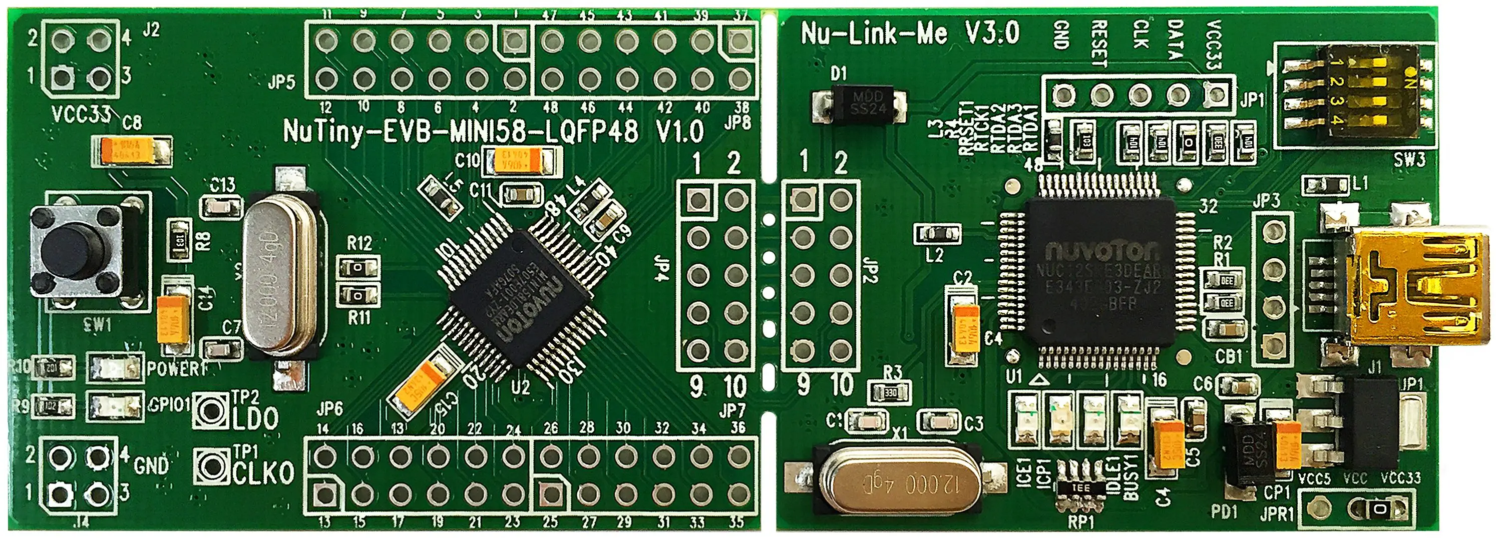 NuTiny-SDK-Mini58 development board ARM Cortex-M microcontroller