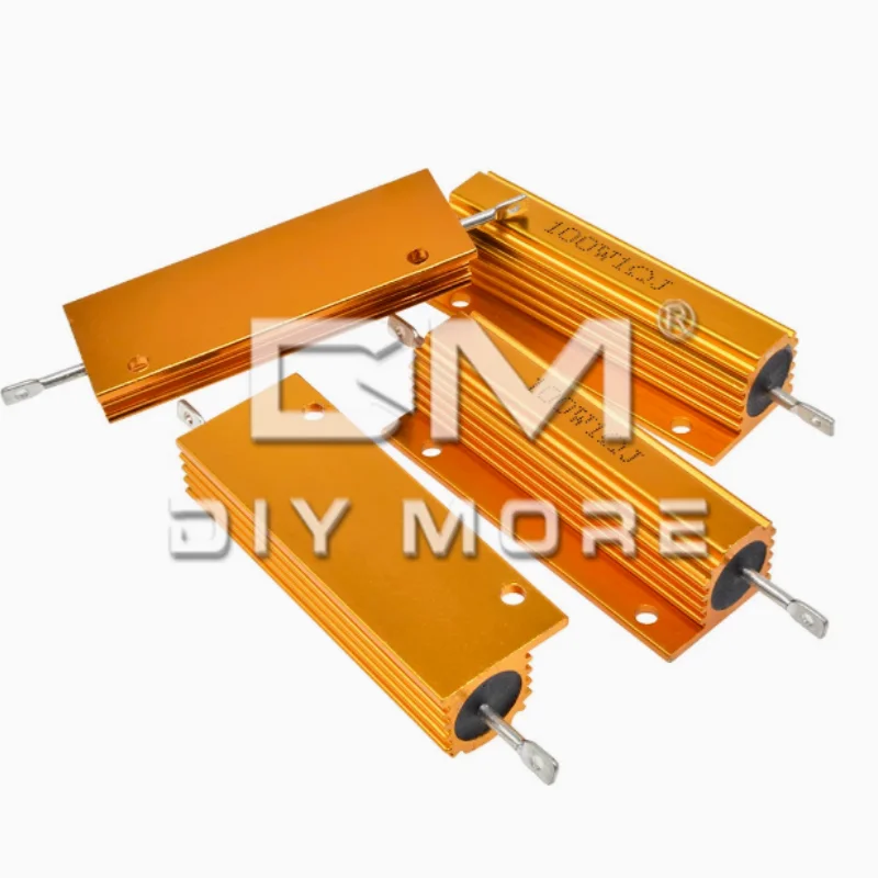 جديد الألومنيوم معدن شل Wirewound المقاوم، 100W، 0.01-100K 1 0.5 1 2 4 6 8 10 20 100 150 200 300 500 1K 10K أوم