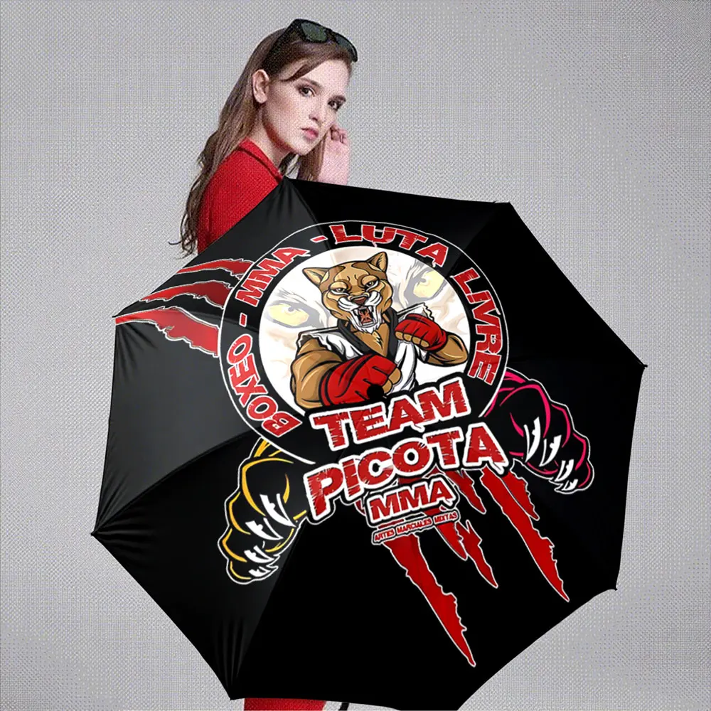 MMA Martial Arts Team Fierce Cat Claw Graphic Umbrella portable waterproof sun rain umbrella for outdoor travel beach