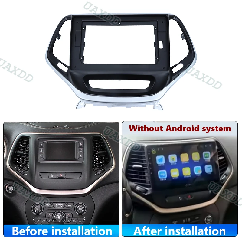Car Radio Android DVD CD For JEEP 2015 Cherokee 10.1INCH Stereo Audio Screen Multimedia Video Player CANBUS Cables Harness Frame