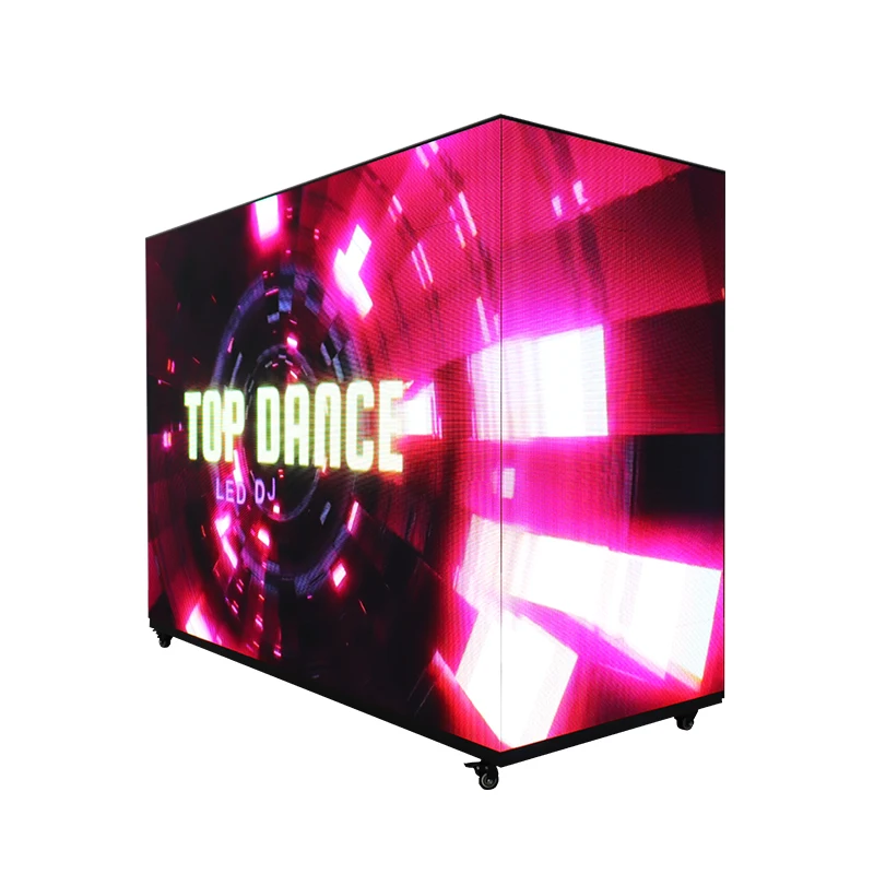 Frameless Seamless Visual Dj Desk Stand Facade Booth Podium Table Portable Led Video Display Screen 1.8 Dj Booth