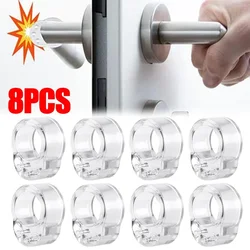 1/8PCS Silicone Door Stops Handle Buffer Pad Wall Protector Handle Anti-Collision Bumper O-shaped Kitchen Bedroom Wall Protector