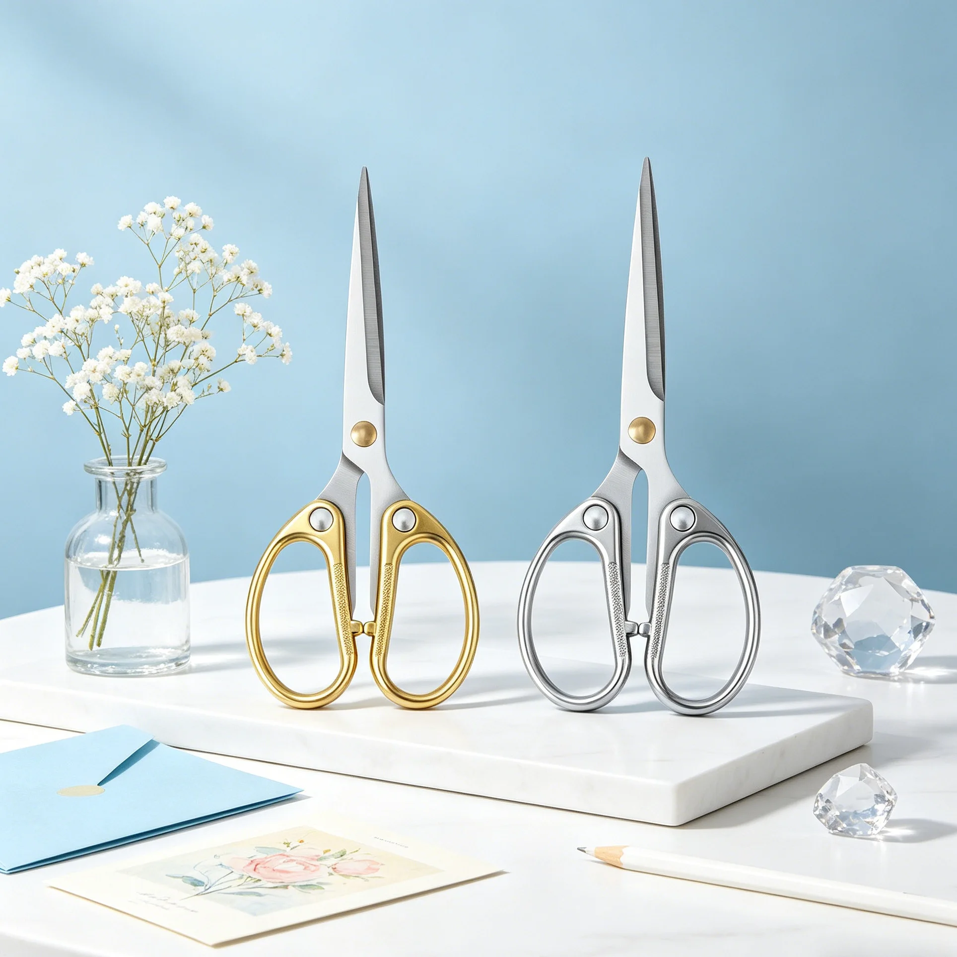 

1/2PCS, Premium Stationery Scissors Handmade Craft Scissors Household Office Scissors Wedding Embroidery Sewing Tailor Tools