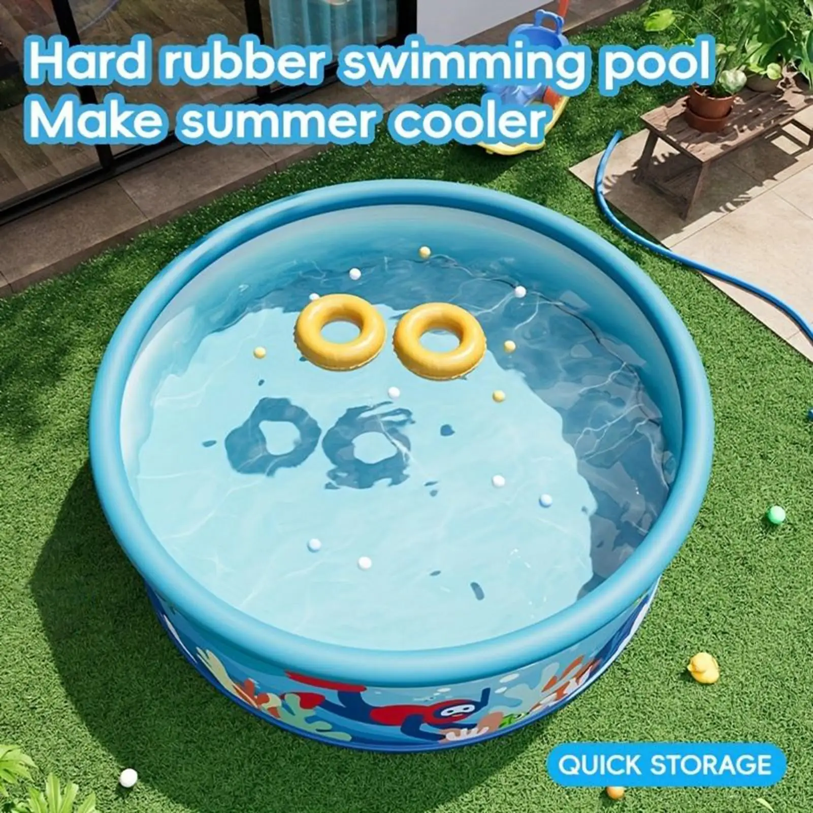 Swimming Pool Backyard Pool PVC Round Thickened Portable Swimming Pond Bath For Children Adults Kids Outside Yard Backyard