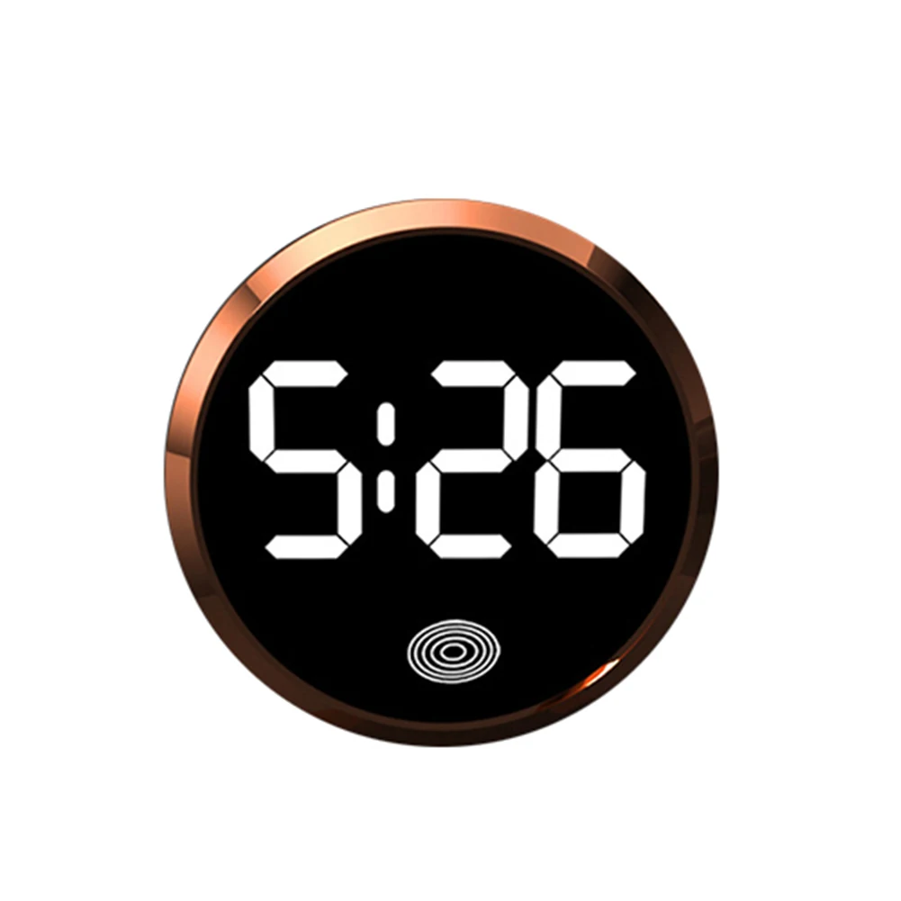 Car Luminous LED Digital Clock Touch Type Electronic Watch Vehicle Car Supplies Stick-On Mini Clocks Cars Accessories